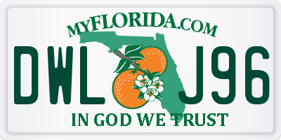 FL license plate DWLJ96