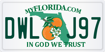 FL license plate DWLJ97
