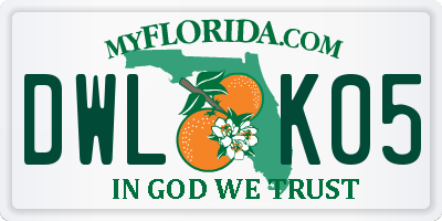 FL license plate DWLK05