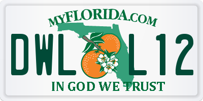 FL license plate DWLL12