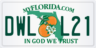 FL license plate DWLL21