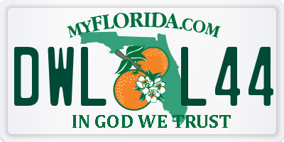 FL license plate DWLL44