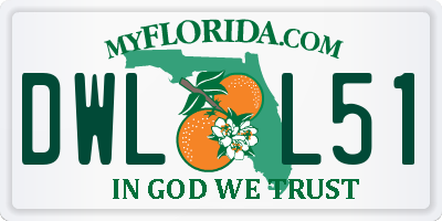 FL license plate DWLL51