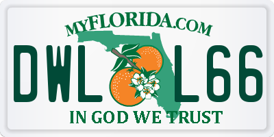 FL license plate DWLL66