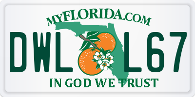 FL license plate DWLL67
