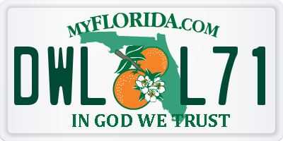 FL license plate DWLL71