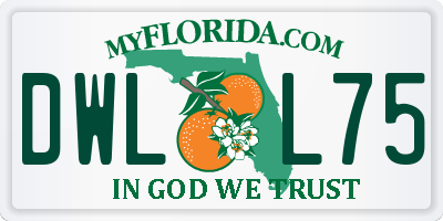 FL license plate DWLL75