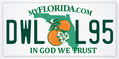 FL license plate DWLL95