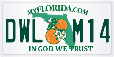 FL license plate DWLM14