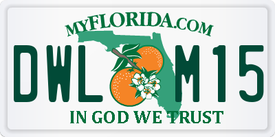 FL license plate DWLM15