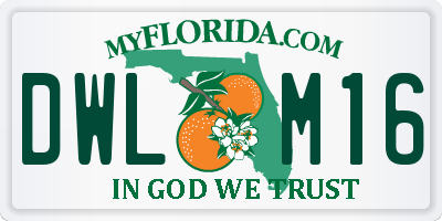 FL license plate DWLM16