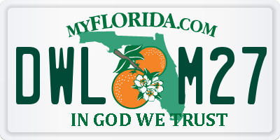 FL license plate DWLM27