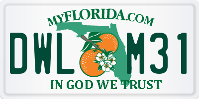 FL license plate DWLM31