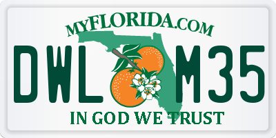 FL license plate DWLM35