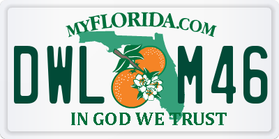 FL license plate DWLM46