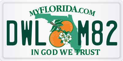 FL license plate DWLM82