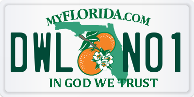 FL license plate DWLN01
