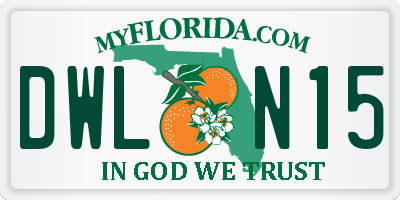 FL license plate DWLN15