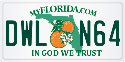 FL license plate DWLN64