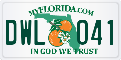 FL license plate DWLO41