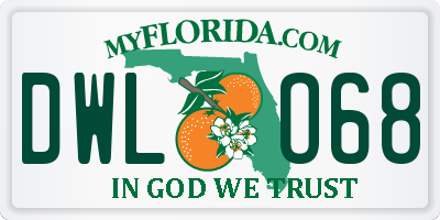 FL license plate DWLO68