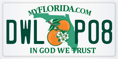 FL license plate DWLP08