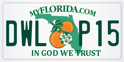 FL license plate DWLP15