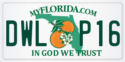 FL license plate DWLP16