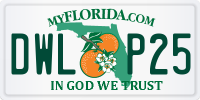 FL license plate DWLP25