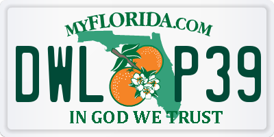 FL license plate DWLP39