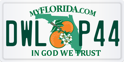 FL license plate DWLP44