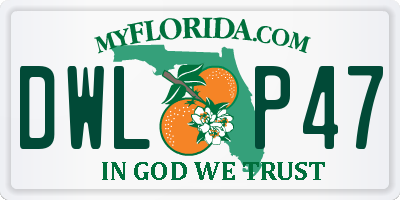 FL license plate DWLP47