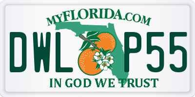 FL license plate DWLP55