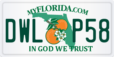 FL license plate DWLP58