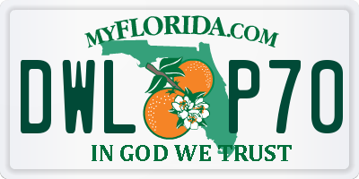 FL license plate DWLP70