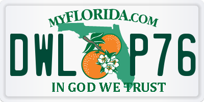FL license plate DWLP76