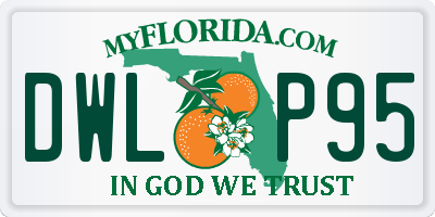 FL license plate DWLP95