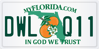 FL license plate DWLQ11