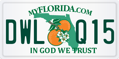 FL license plate DWLQ15