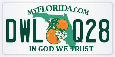 FL license plate DWLQ28