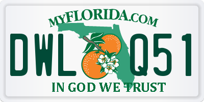 FL license plate DWLQ51