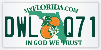 FL license plate DWLQ71