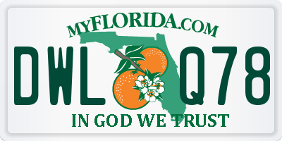FL license plate DWLQ78