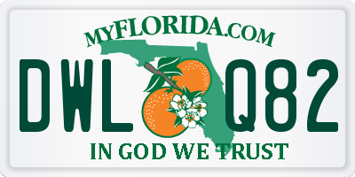 FL license plate DWLQ82