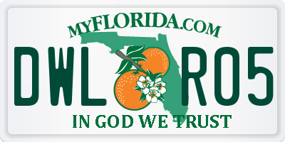 FL license plate DWLR05