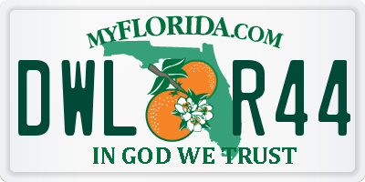FL license plate DWLR44