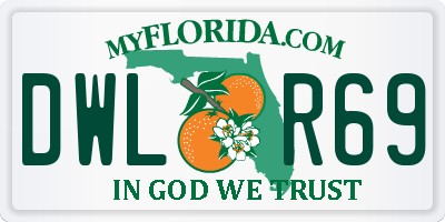 FL license plate DWLR69