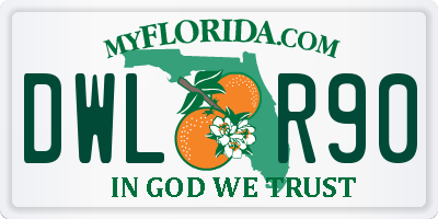 FL license plate DWLR90