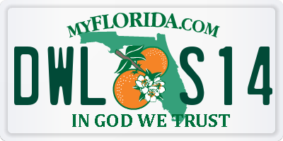 FL license plate DWLS14