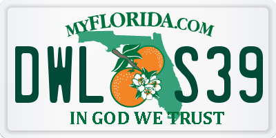 FL license plate DWLS39